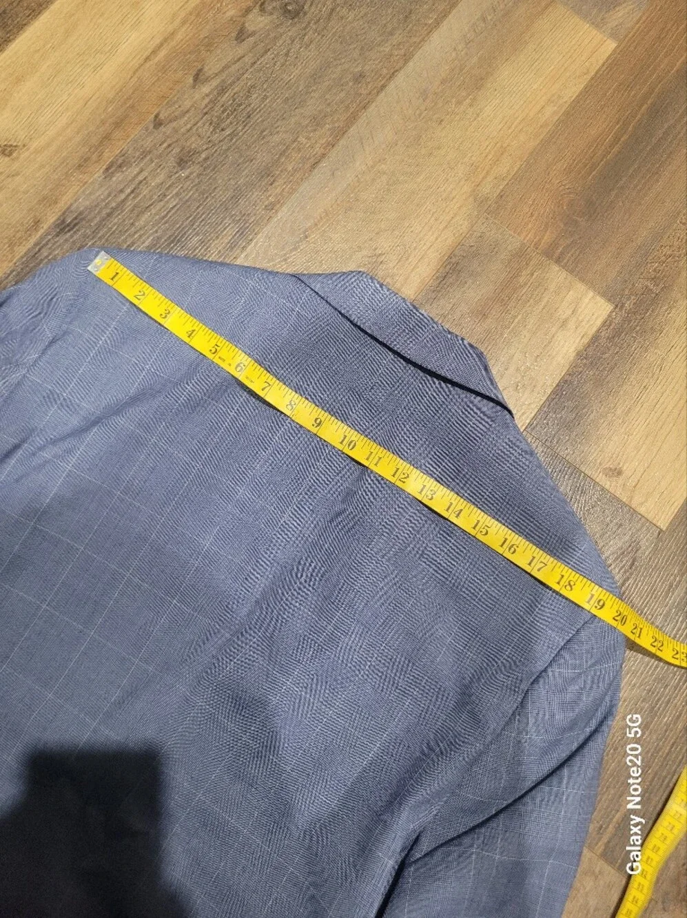 Stafford CoolMax Blue Plaid Wool Blend Suit Jacket Blazer 46R NWT